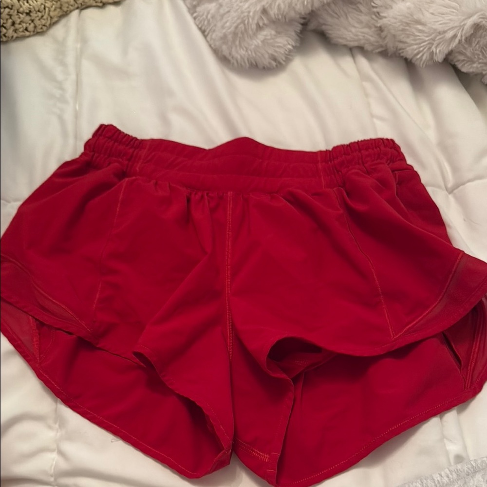 Women's Red Athletic Shorts